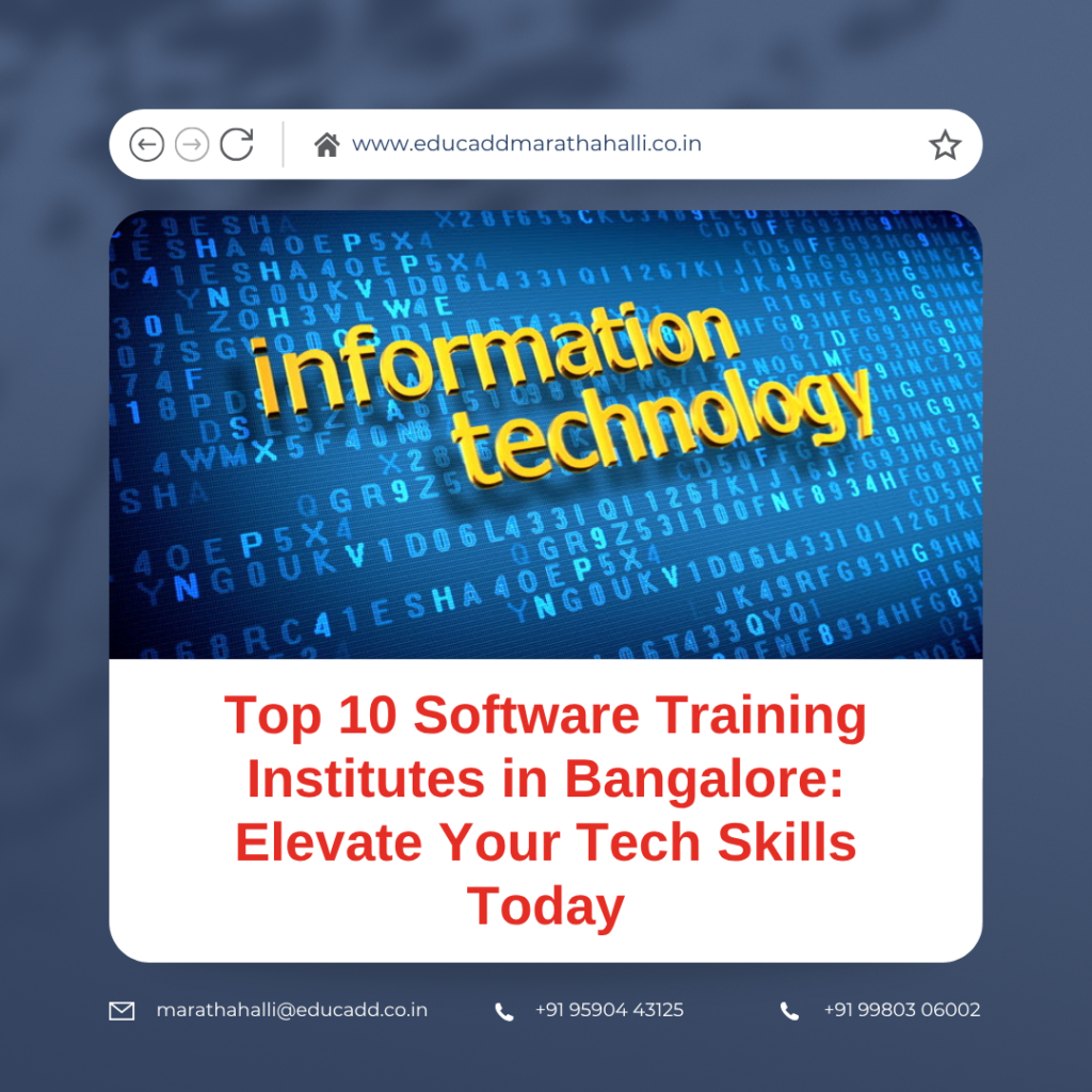 Top software training institutes in Bangalore