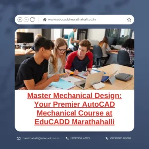 Student learning AutoCAD Mechanical Course 