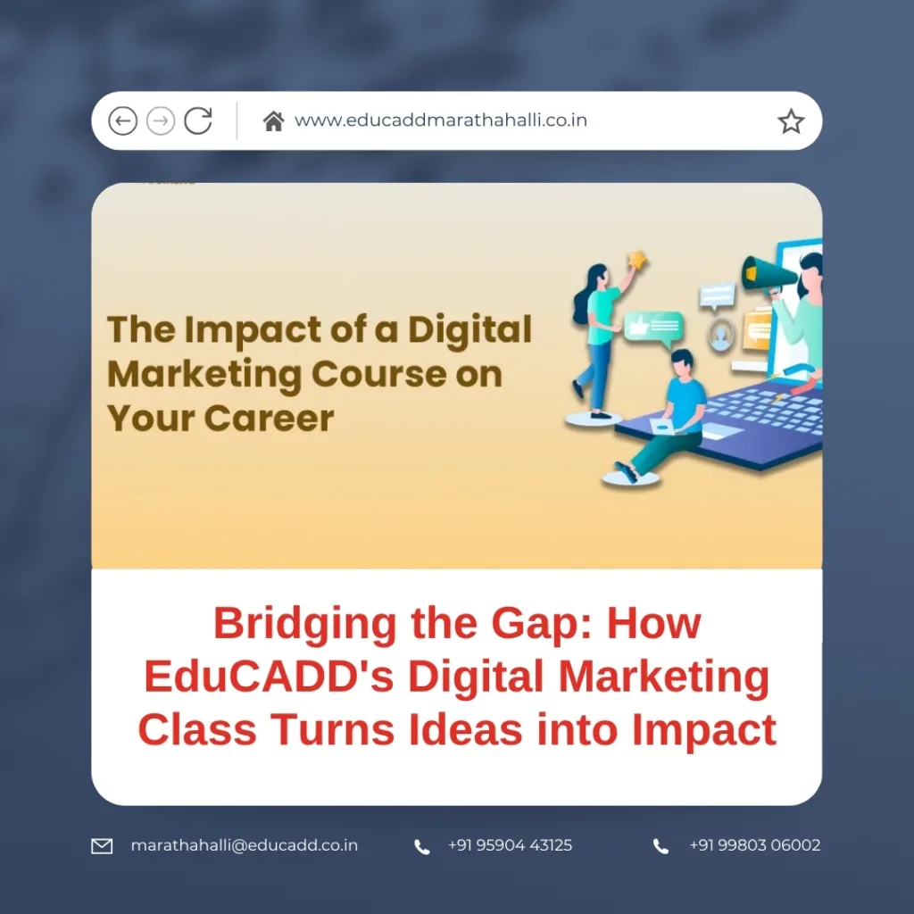 real projects in EduCADD’s Digital Marketing Course
