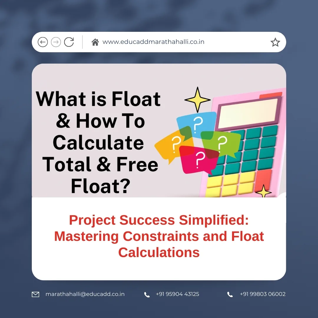 Contingency Float Project Constraints Float Mastery | EduCADD Marathahalli