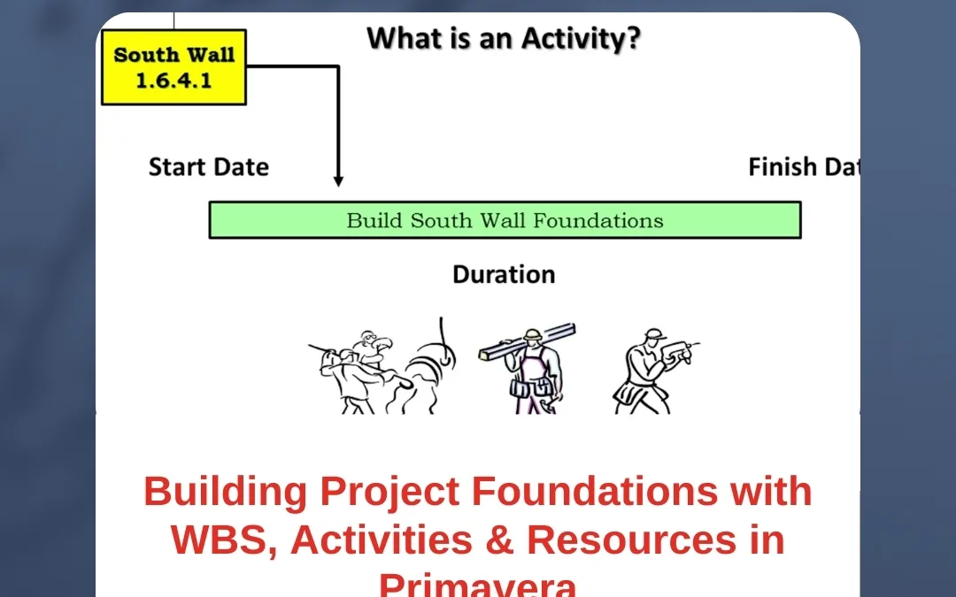 Building Project Foundations with WBS, Activities & Resources in Primavera