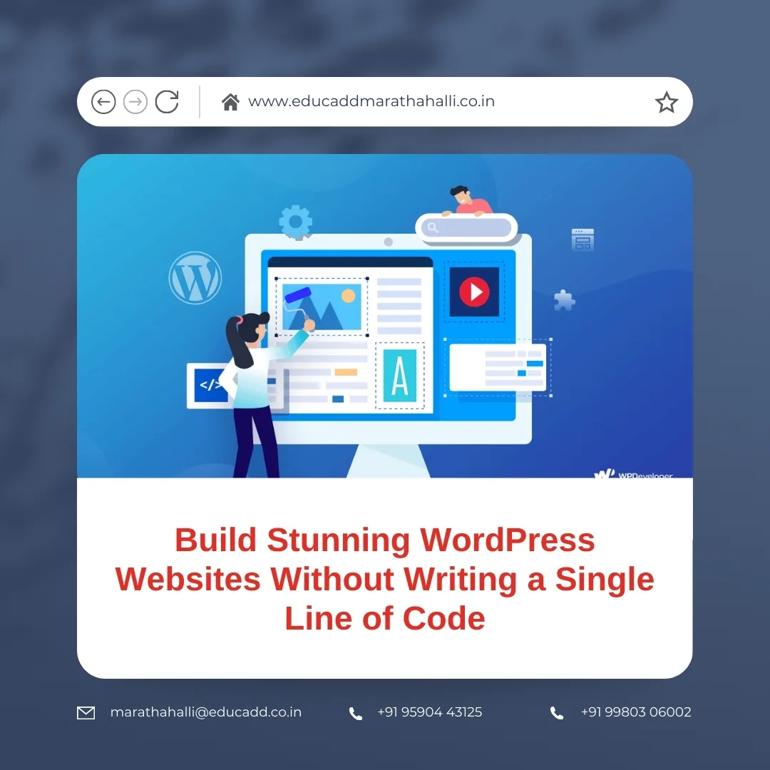 WordPress Website Without Coding | EduCADD Maratahahalli
