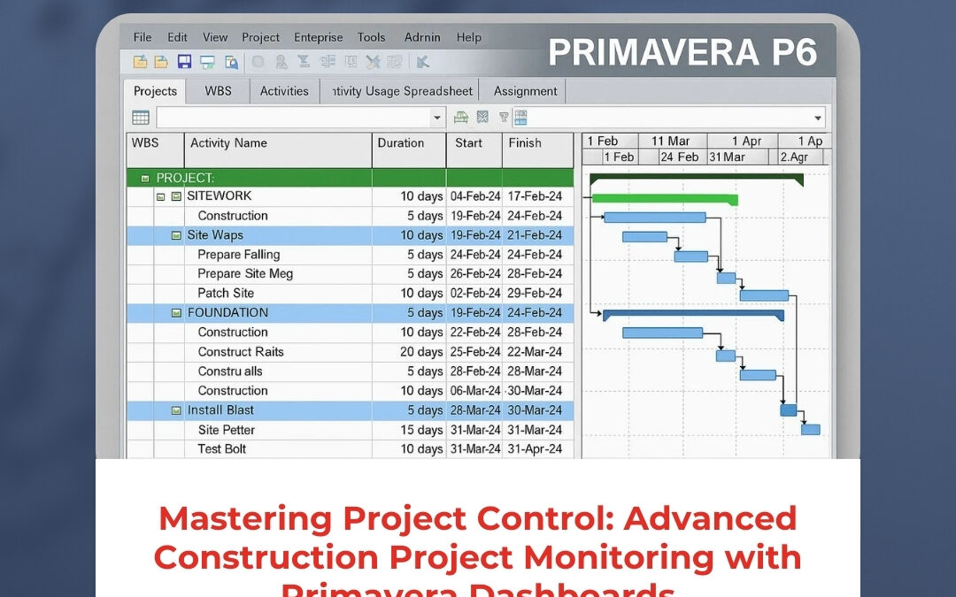 Mastering Project Control: Advanced Construction Project Monitoring with Primavera Dashboards