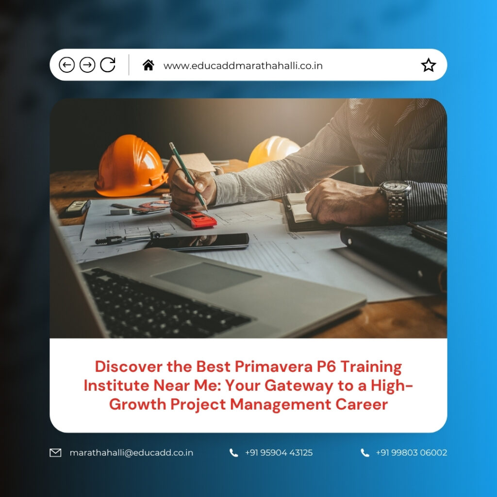 Primavera P6 training institute near me